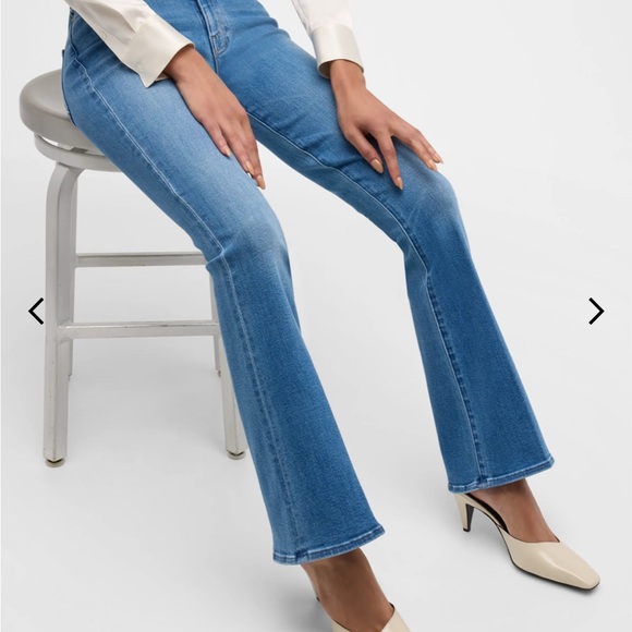 MOTHER Blue Flare Wide Leg Jeans - Picture 3 of 5